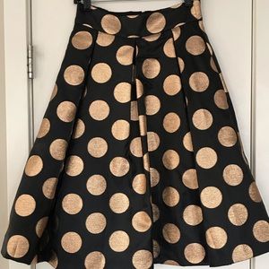 Anthropologie polka dot high waisted skirt